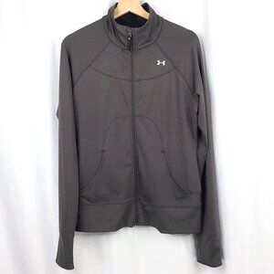 Under Armour All Seasons Gear Track Jacket Women's Size Medium Semi Fitted Gray
